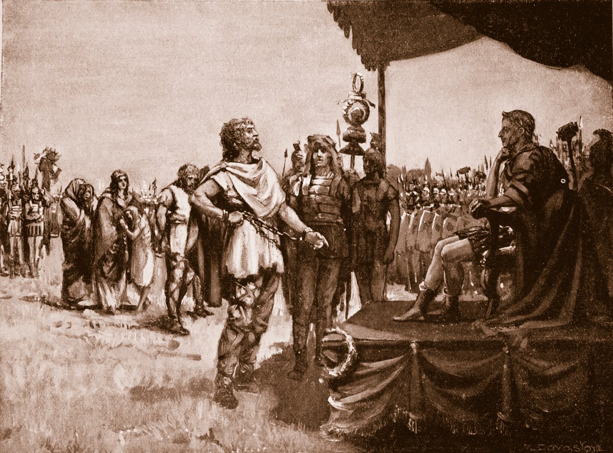 Caractacus vor Claudius, Illustration aus 