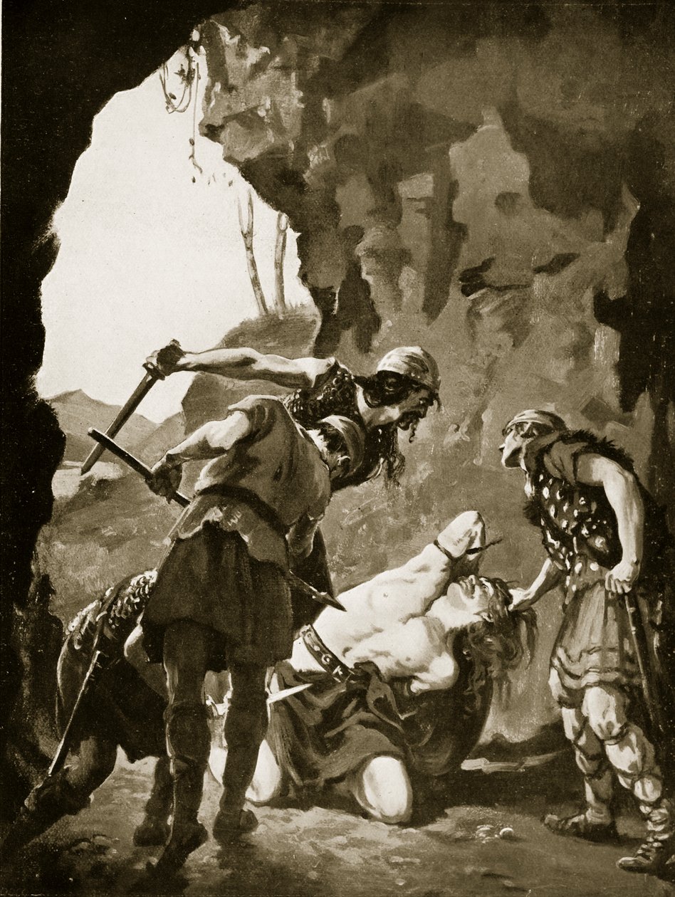 Konstantin II. von den Dänen getötet, 881 n. Chr., Illustration aus 