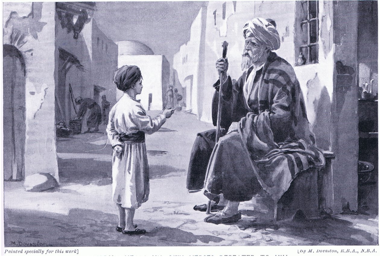 Ferdusi (941-1020 n. Chr.) hört seine eigenen Verse wiederholt von Margaret Dovaston