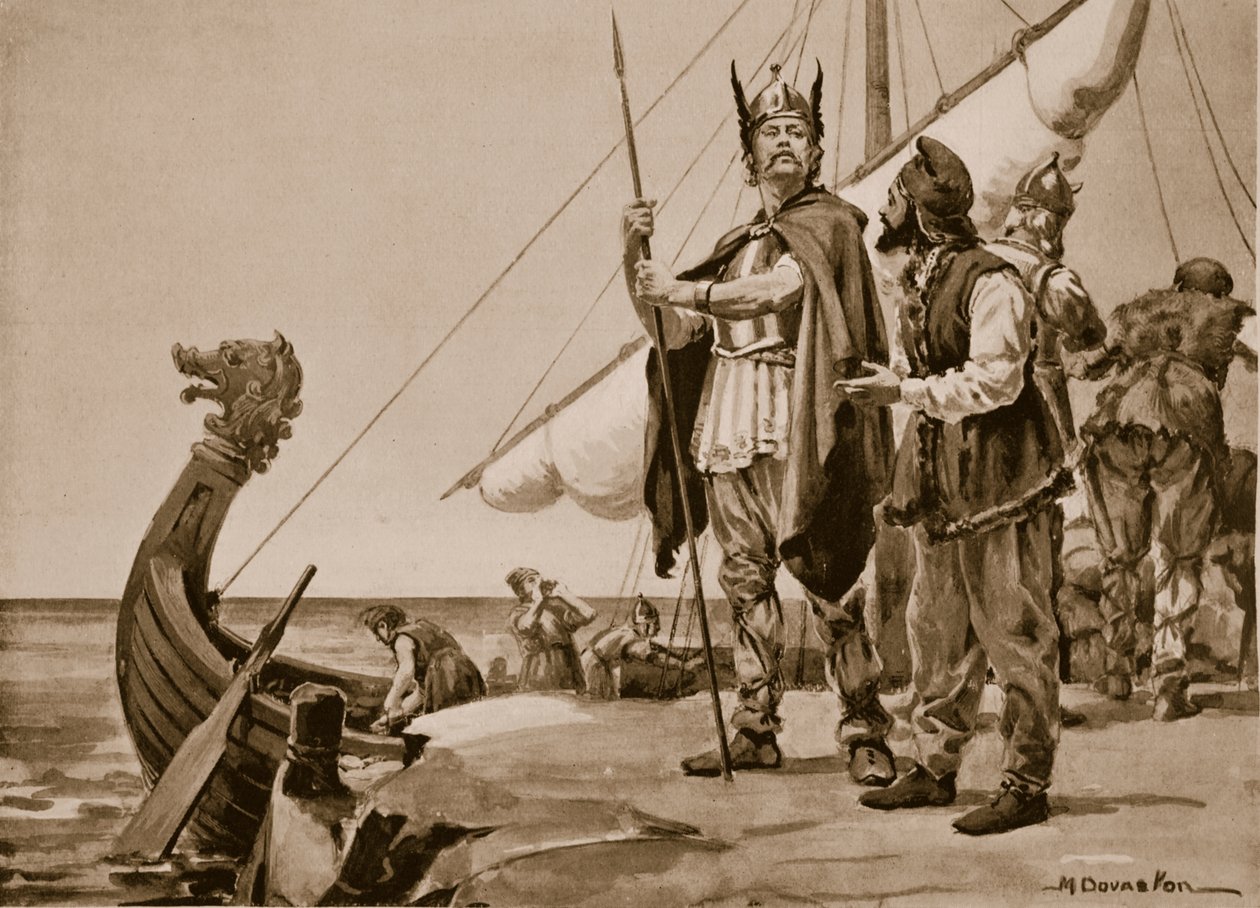 Rurik zieht ins Land der Slawen, 862 von Margaret Dovaston