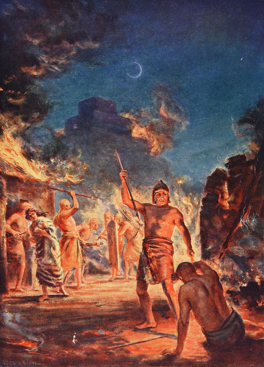Die Verbrennung von Lagash, Illustration aus 