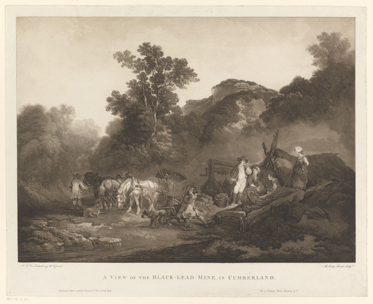 Ruhende Arbeiter bei der Kohlenmine in Cumberland von Maria Catharina Prestel
