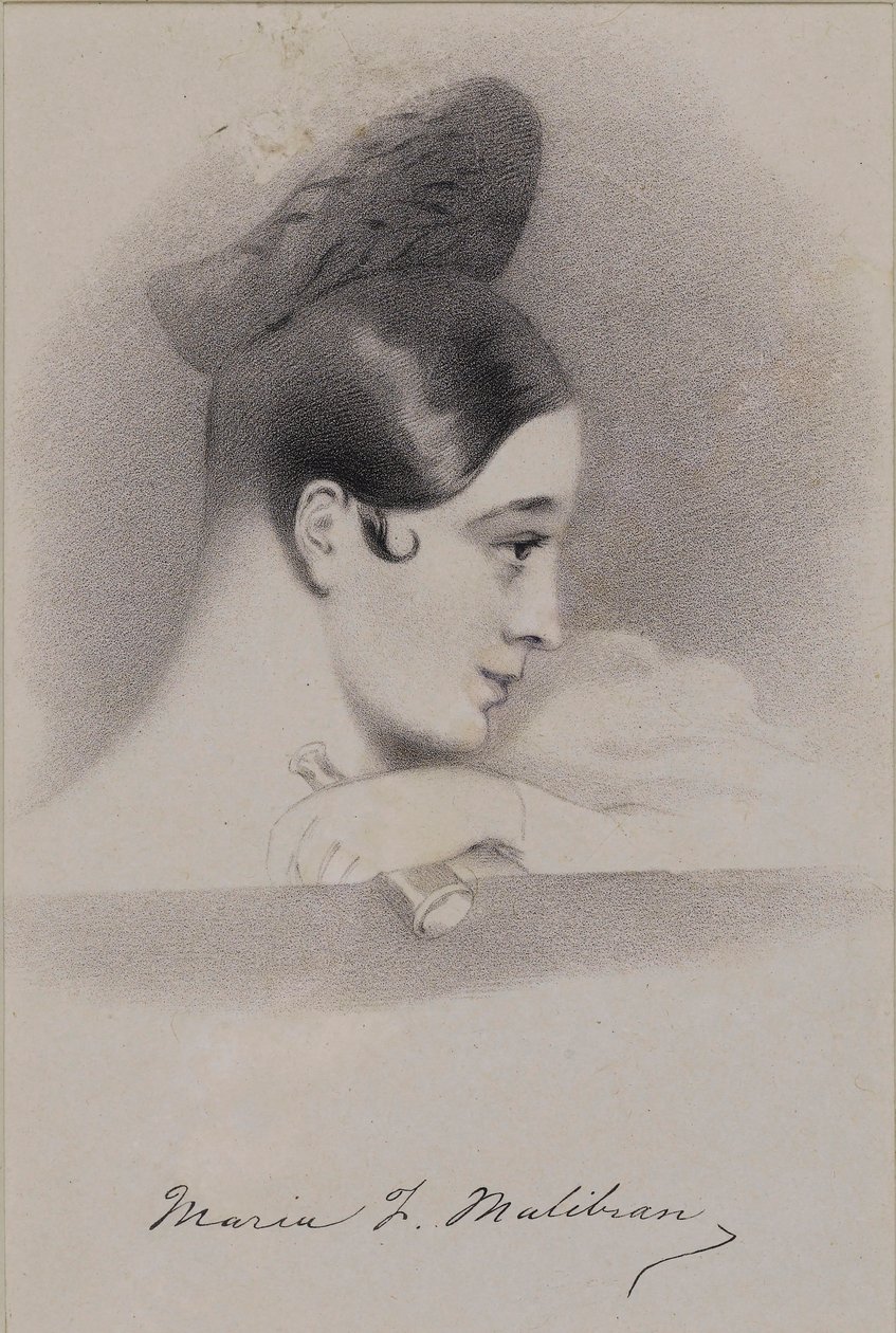 Selbstporträt, frühe 1830er Jahre von Maria Malibran Garcia
