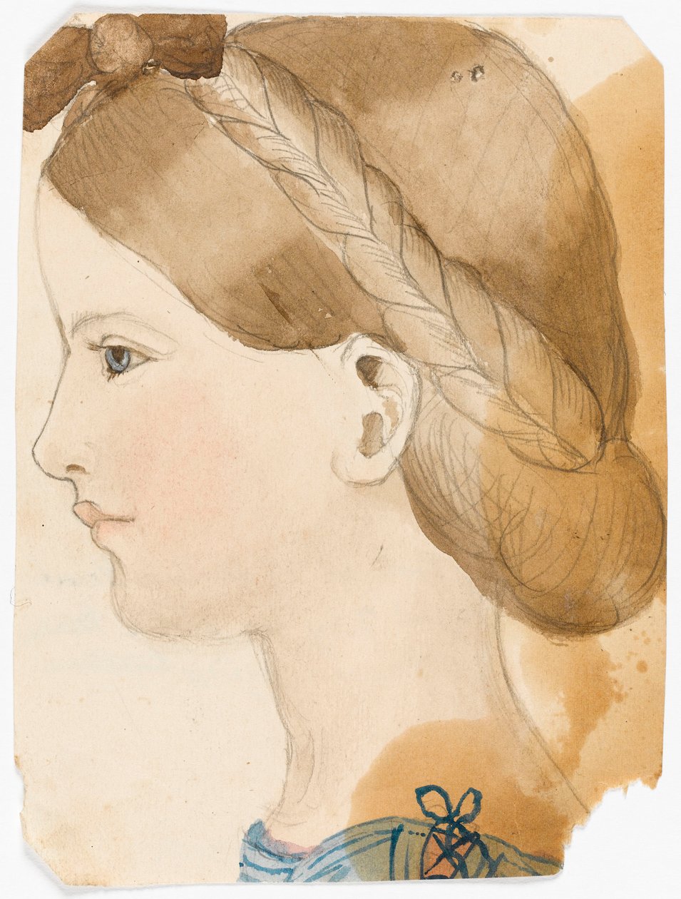 Porträt von M. Rose Herschel im Alter von 7 Jahren (1851) von ihrer Schwester Maria, im Alter von 11 Jahren von Maria Sophia Herschel