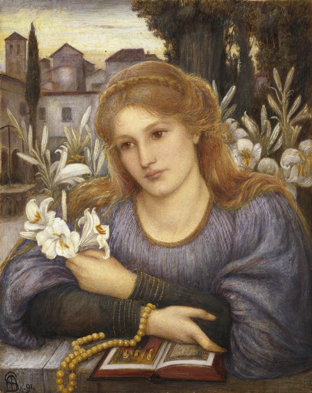 Klosterlilien, 1891 von Marie Spartali Stillman