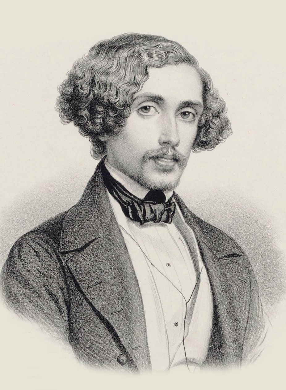 Porträt des Pianisten und Komponisten Julius Schulhoff 1825-1898, 1850 von Marie Alexandre Menut Alophe