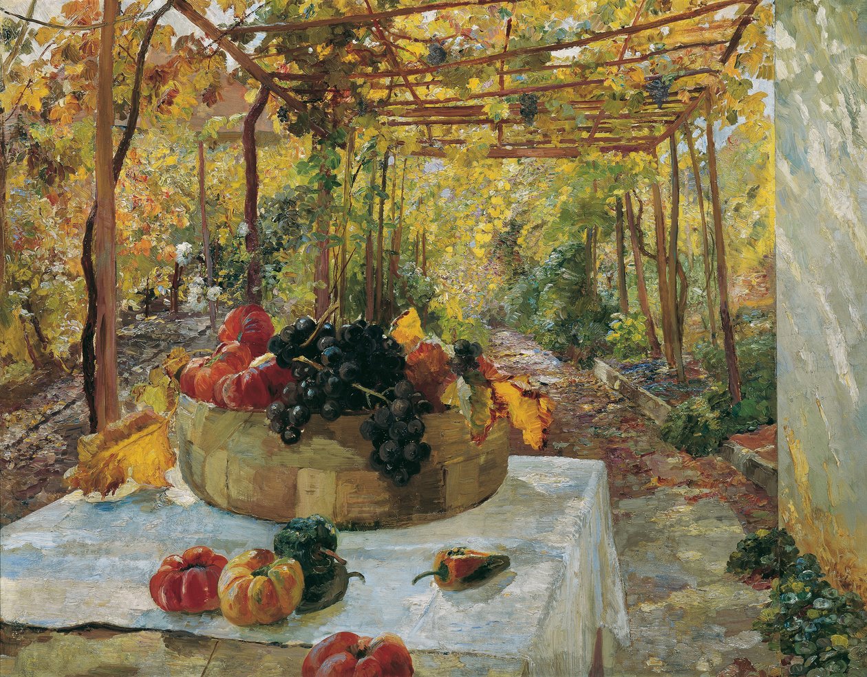In der Pergola, um 1910 von Marie Egner