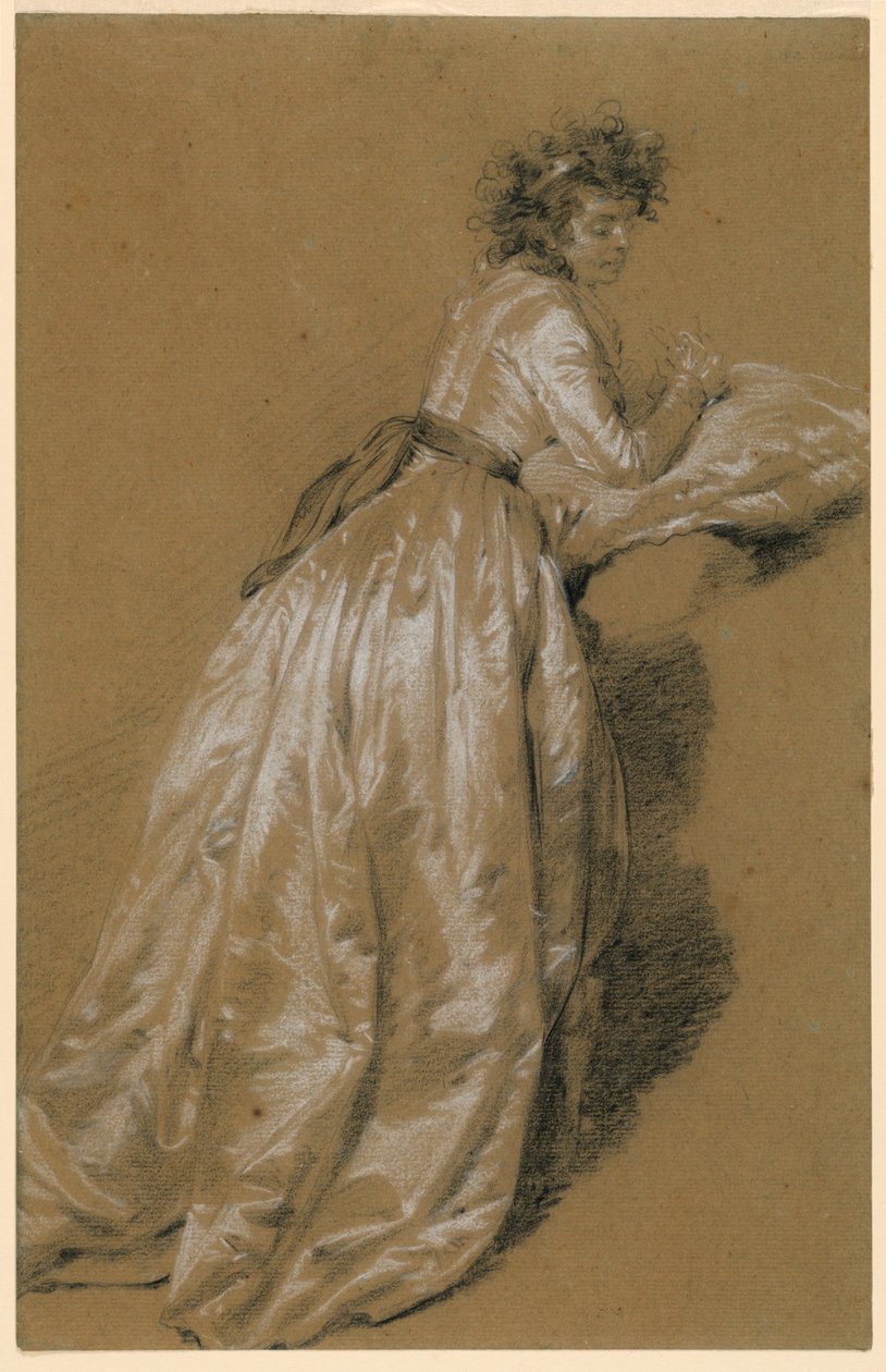 Stehende Frau in einem weißen Kleid von Marie Françoise Constance Mayer