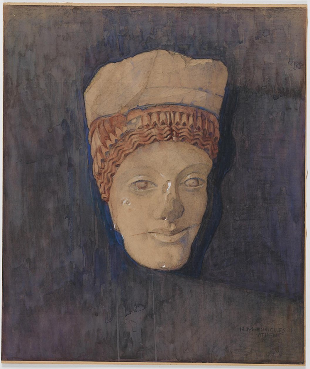 Kopf einer Kore (Akropolis-Museum Inv. 696) von Marie Henriques