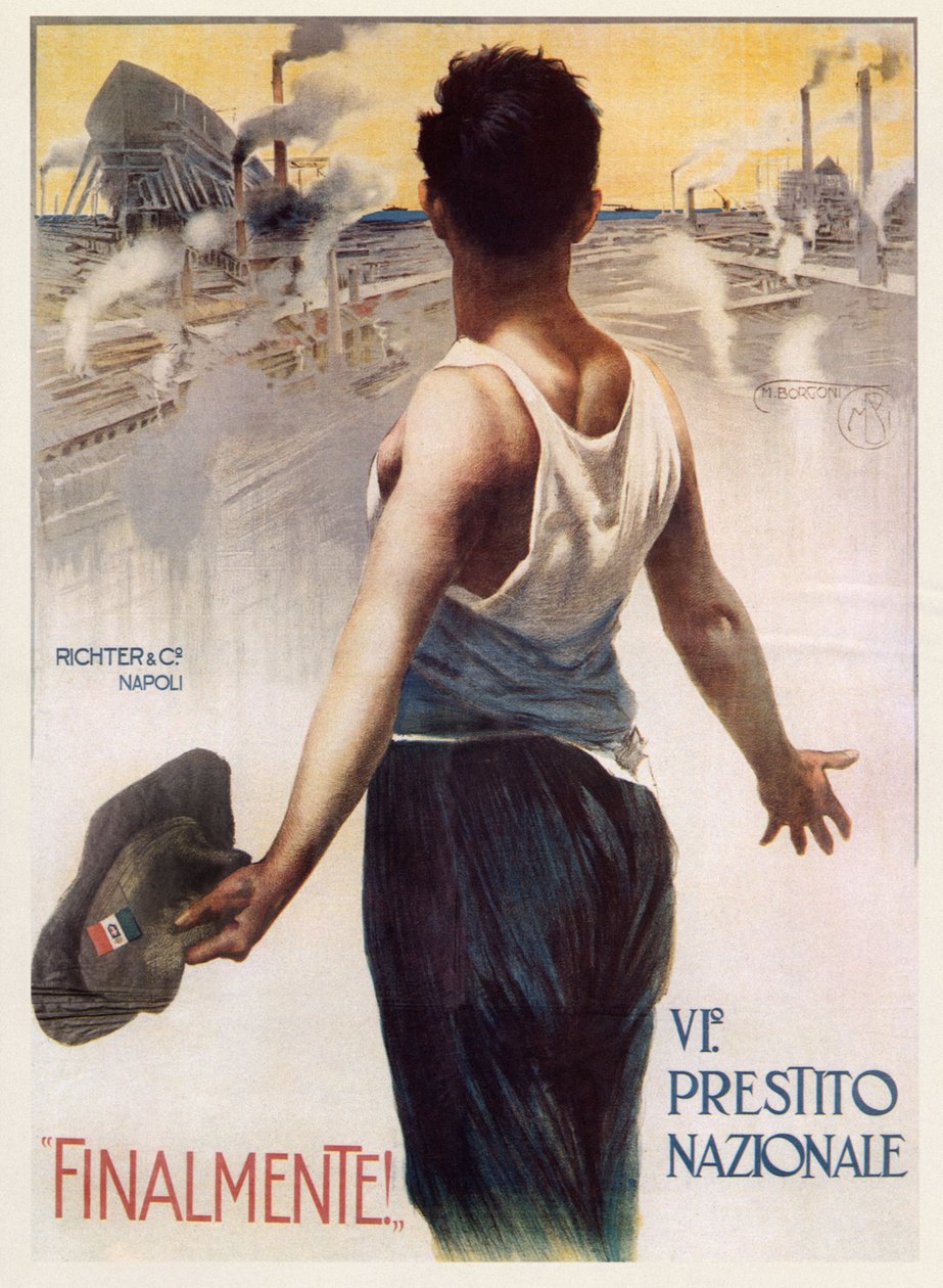 Finalmente! Illustration über den Nationalkredit von Mario Borgoni