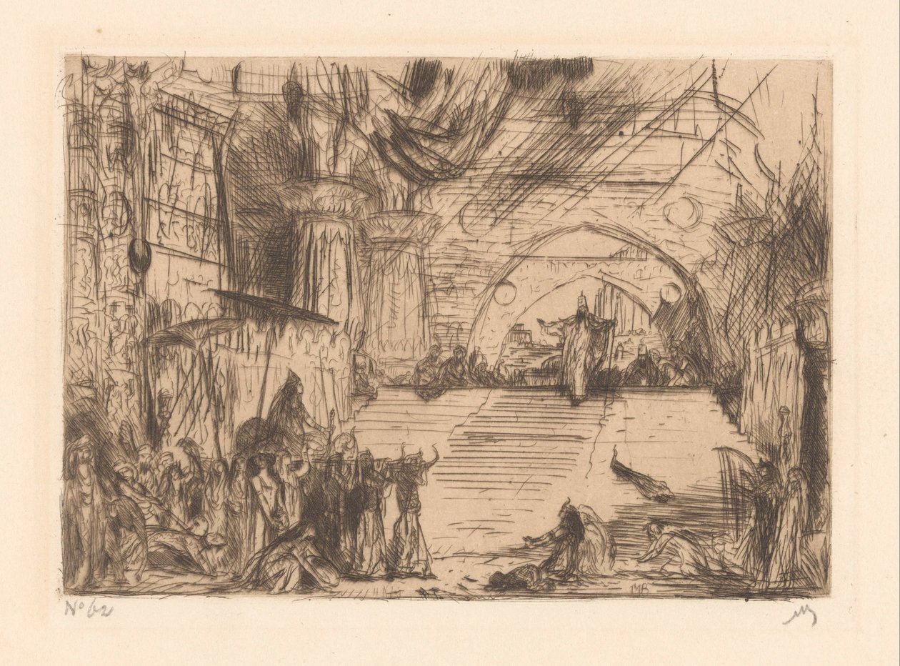 Besuch der Königin von Saba von Marius Bauer (signed by artist)