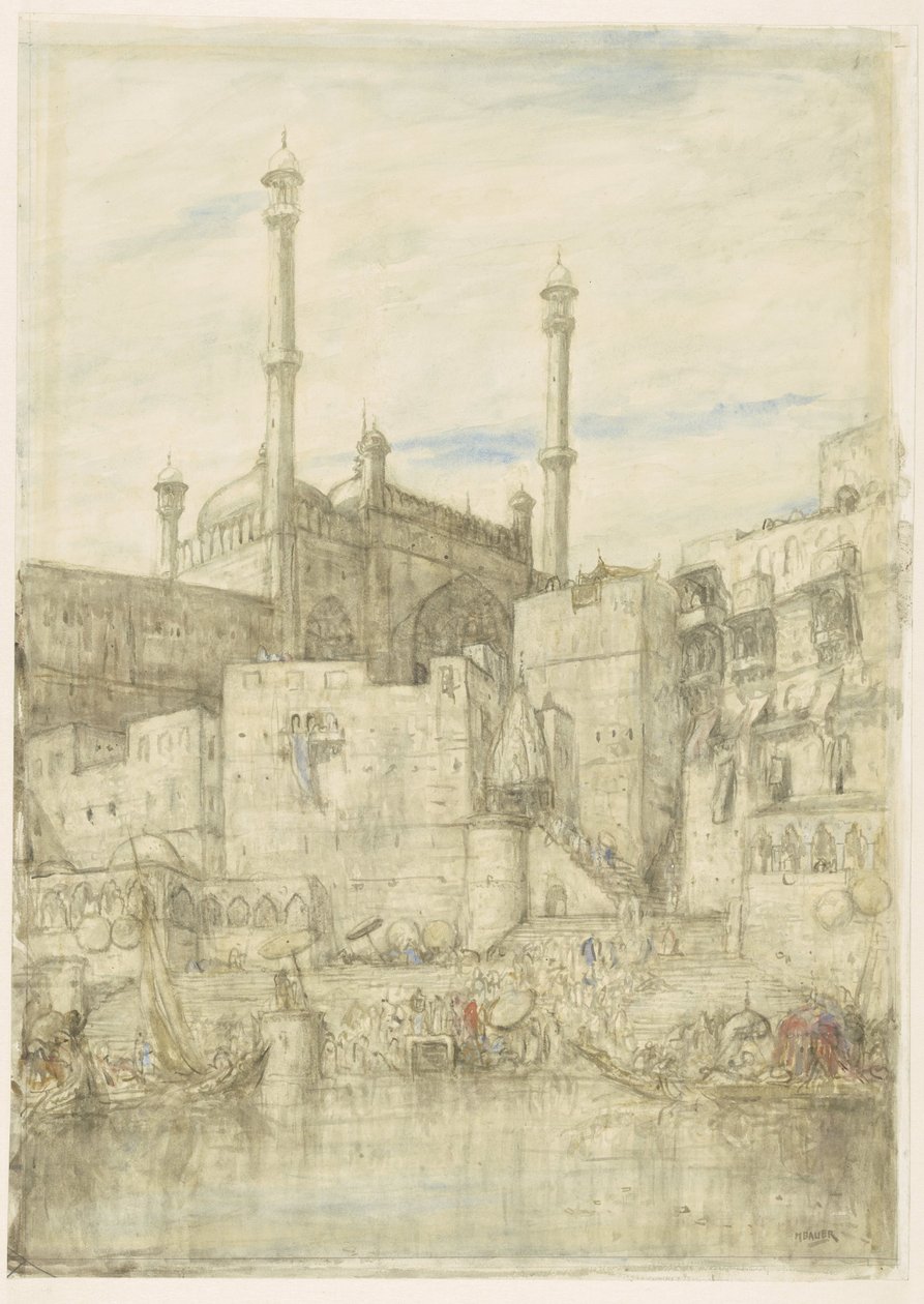 Am Ganges bei Benares von Marius Bauer