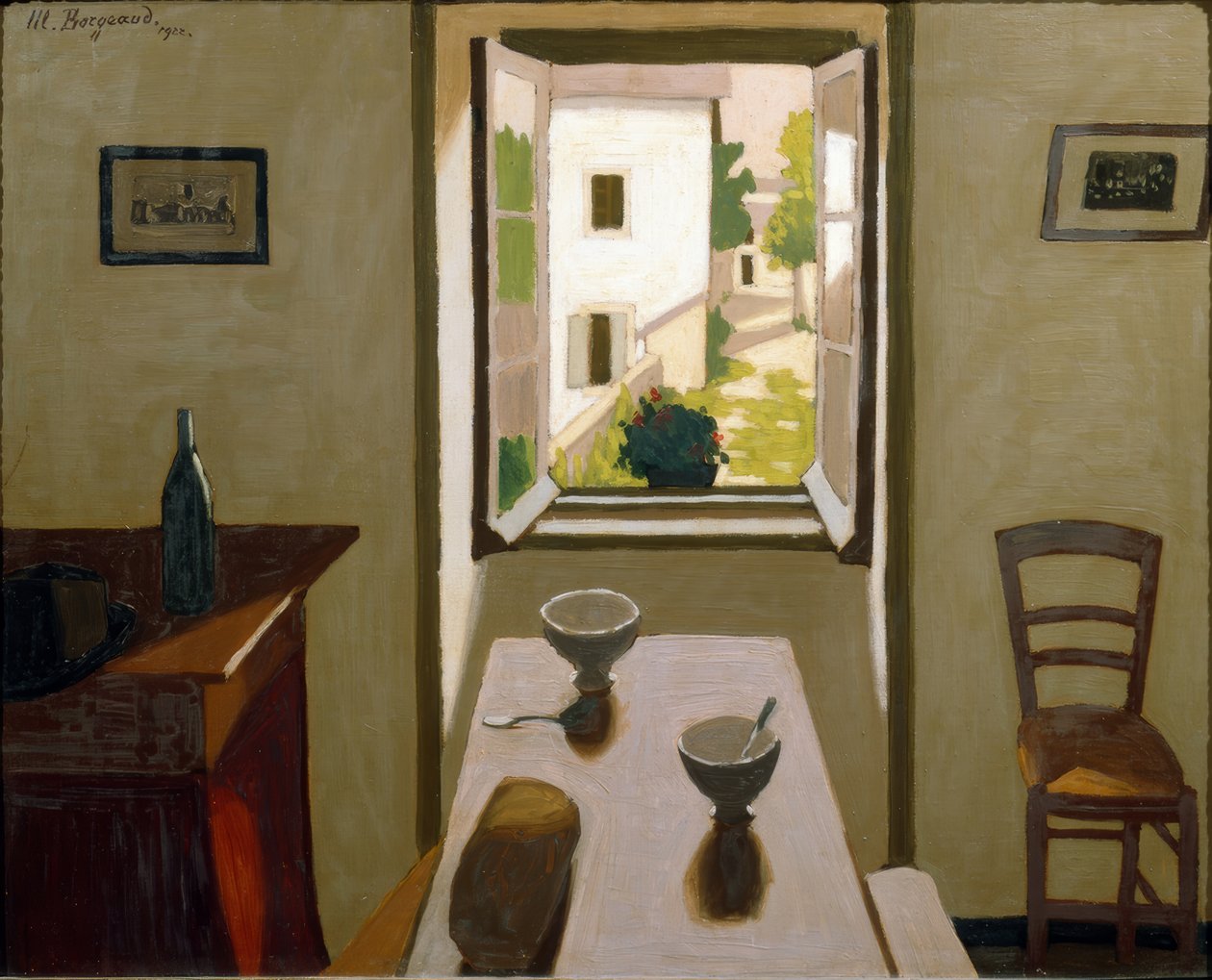 Der Tisch und die zwei Schalen von Marius Borgeaud