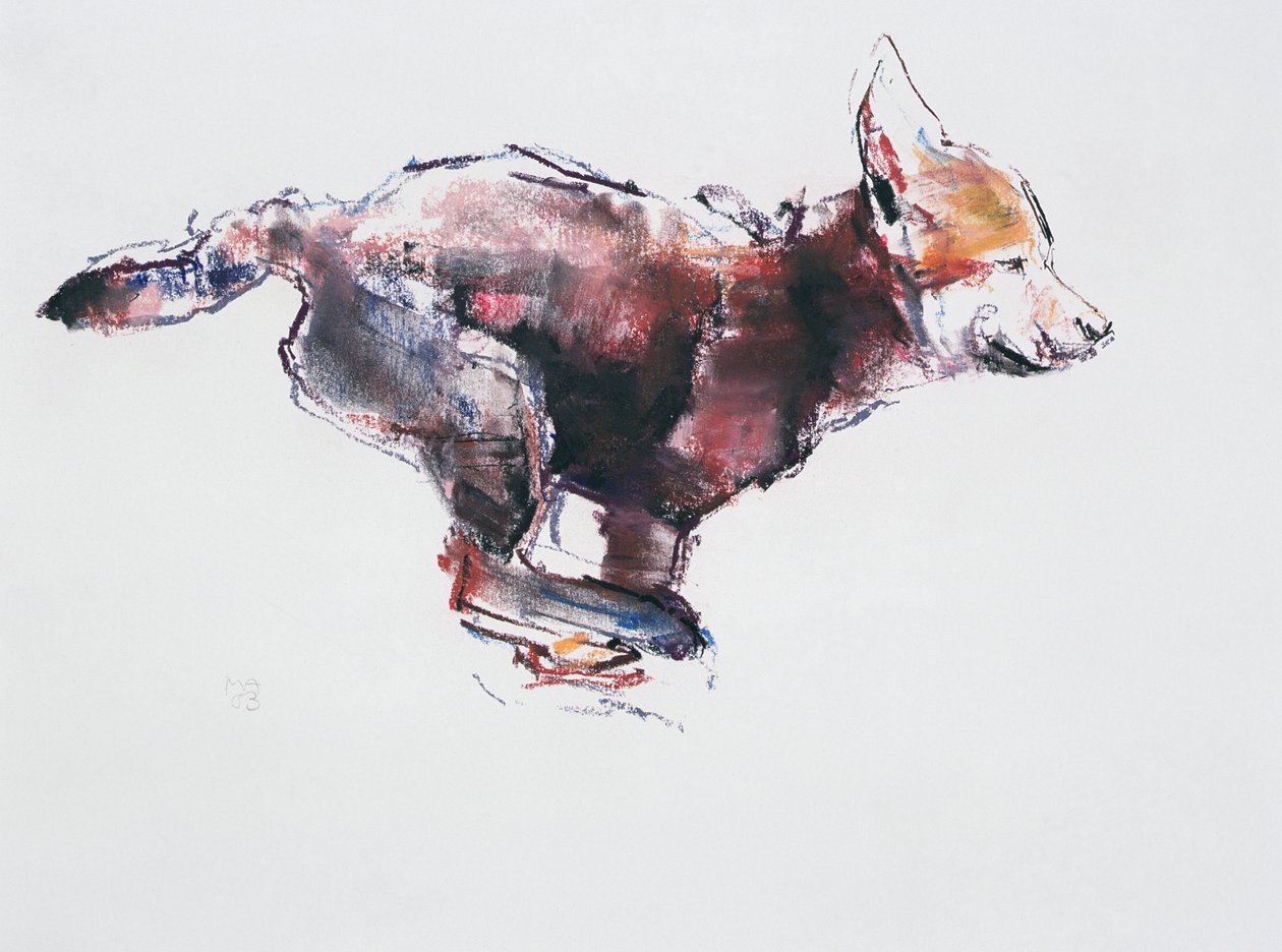 Laufender Wolfswelpe von Mark Adlington