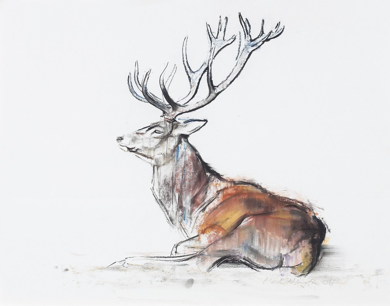 Sitzender Hirsch, 2006 von Mark Adlington