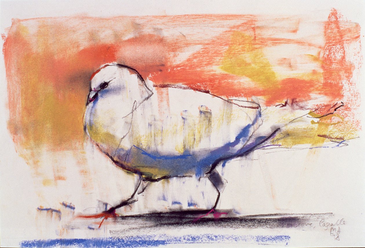 Gehende Taube, Trasierra, 1998 von Mark Adlington