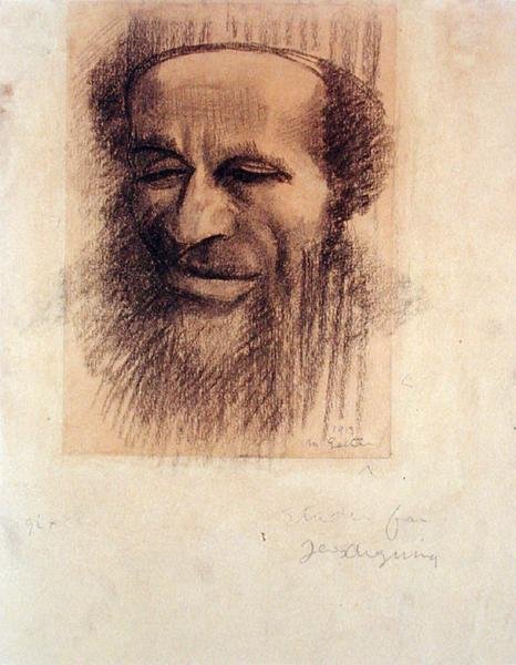 Kopf eines Rabbiners, ca. 1910 von Mark Gertler