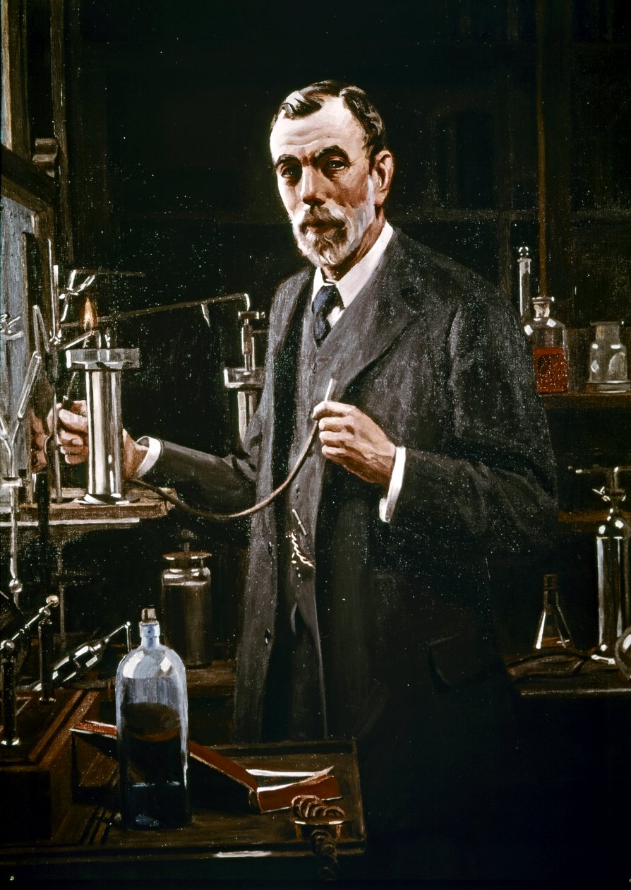Sir William Ramsay in seinem Labor von Mark Richard Milbanke
