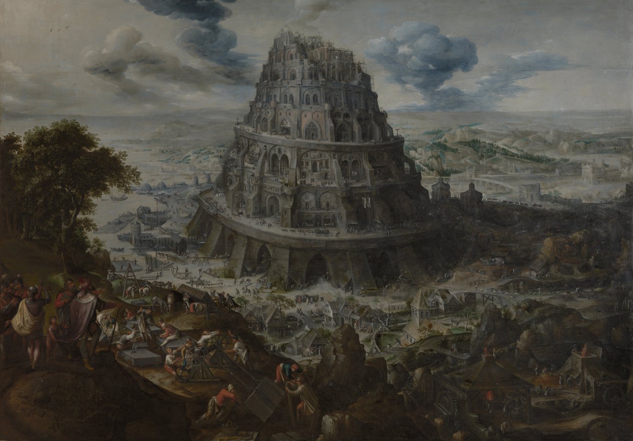 Der Turm zu Babel von Marten Valckenborch  the van Elder