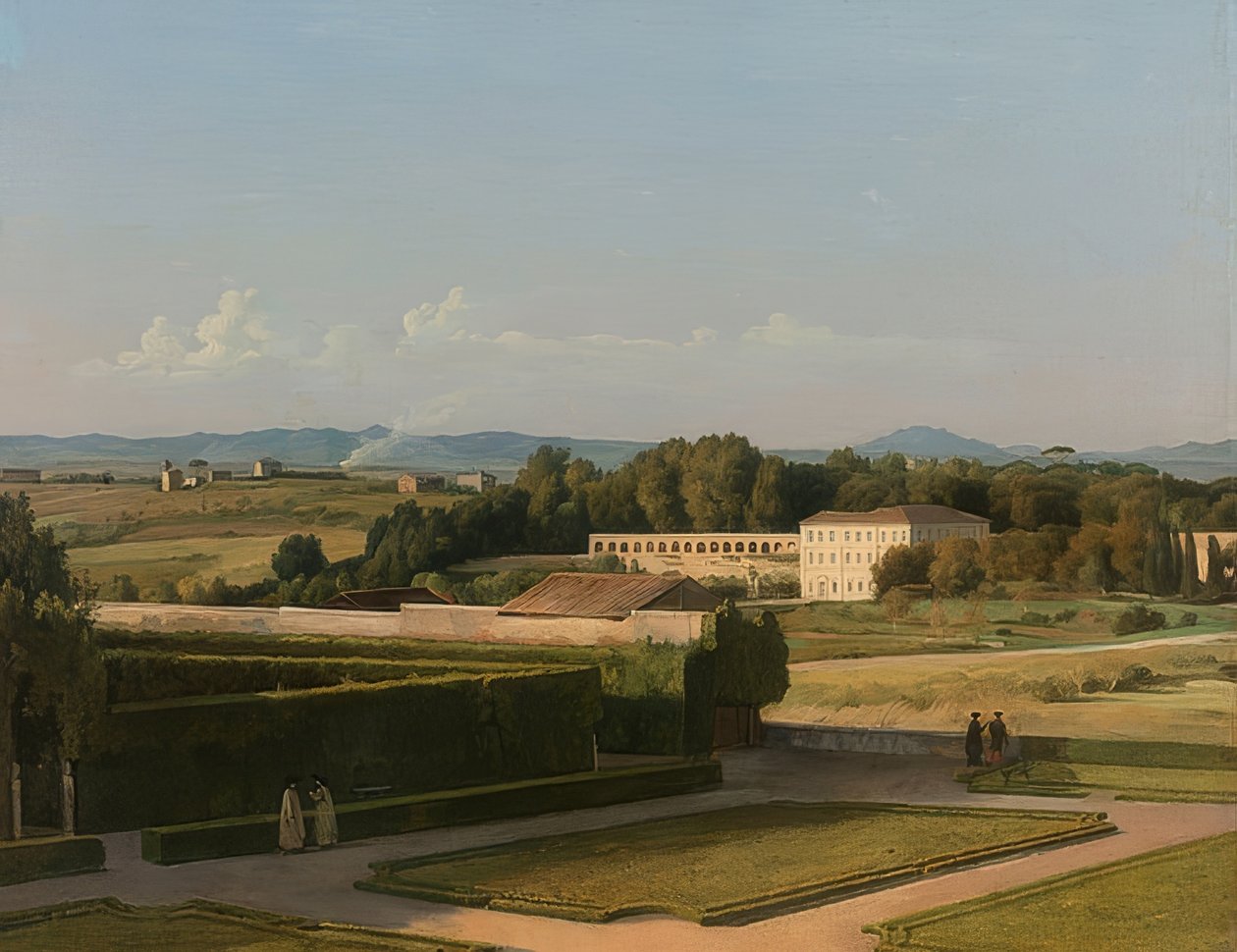 Blick auf die Gärten der Villa Medici von Martin Drölling