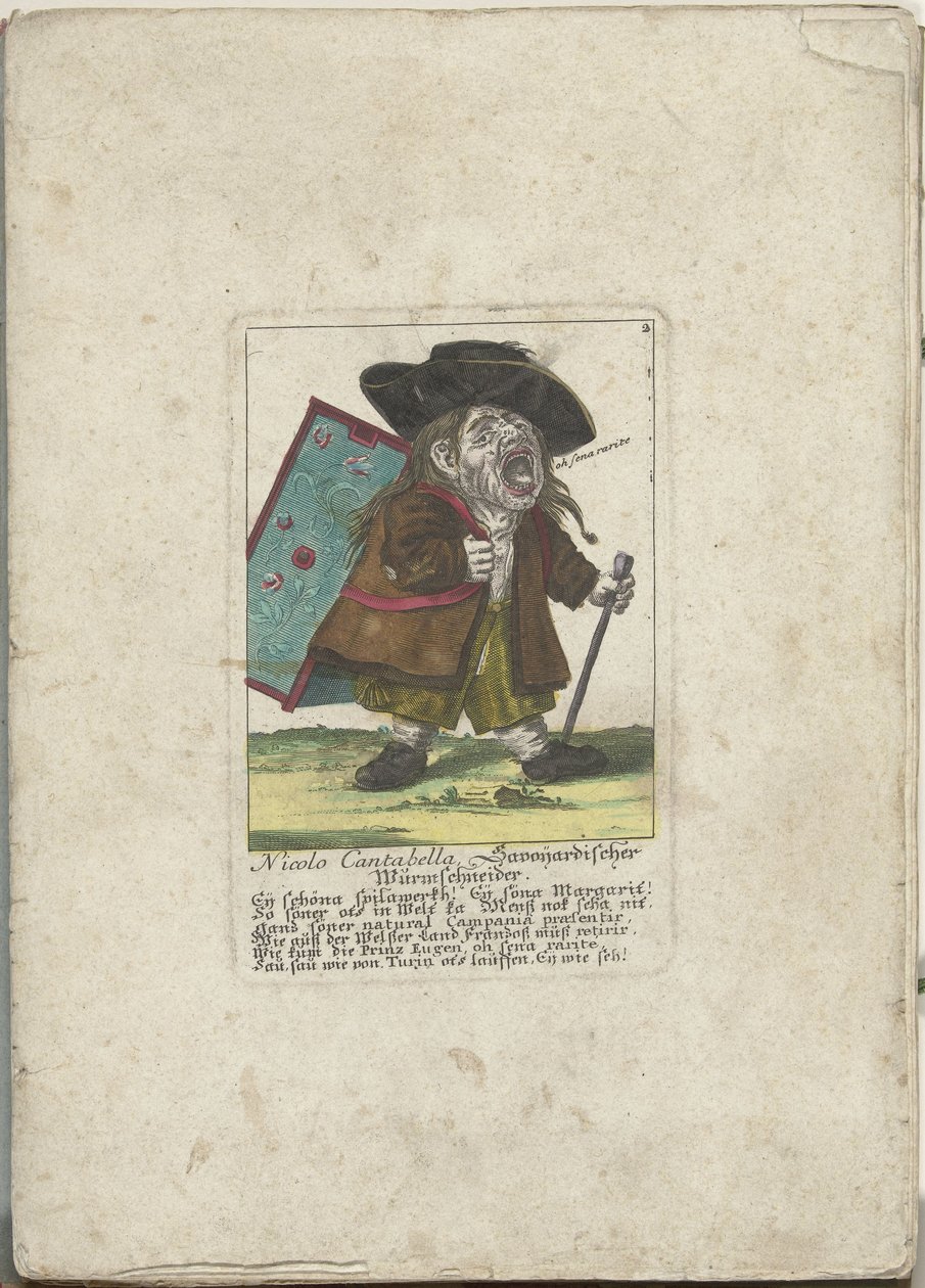 Der Zwerg Nicolo Cantabella, ca. 1710 von Martin Engelbrecht (attributed to)