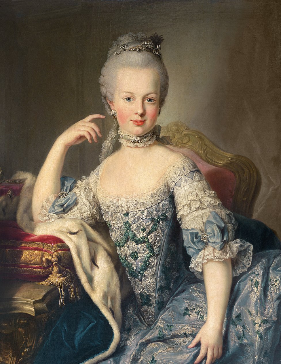 Erzherzogin Marie Antoinette Habsburg-Lotharingen, 1767-68 von Martin II Mytens or Meytens