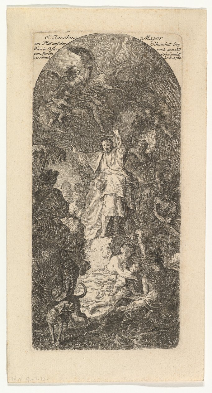 Der heilige Jakobus der Ältere predigt, ca. 1764 von Martin Johann Schmidt