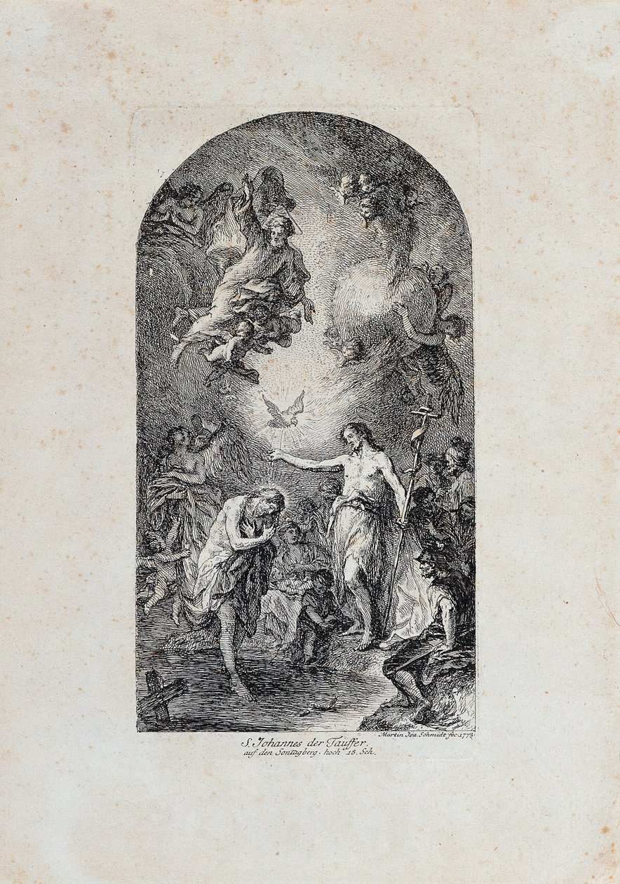 Taufe Christi von Martin Johann Schmidt