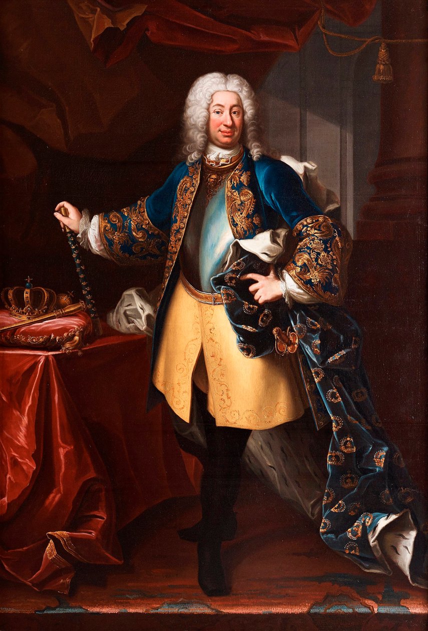 Porträt von König Friedrich I. von Schweden von Martin Meytens the Younger