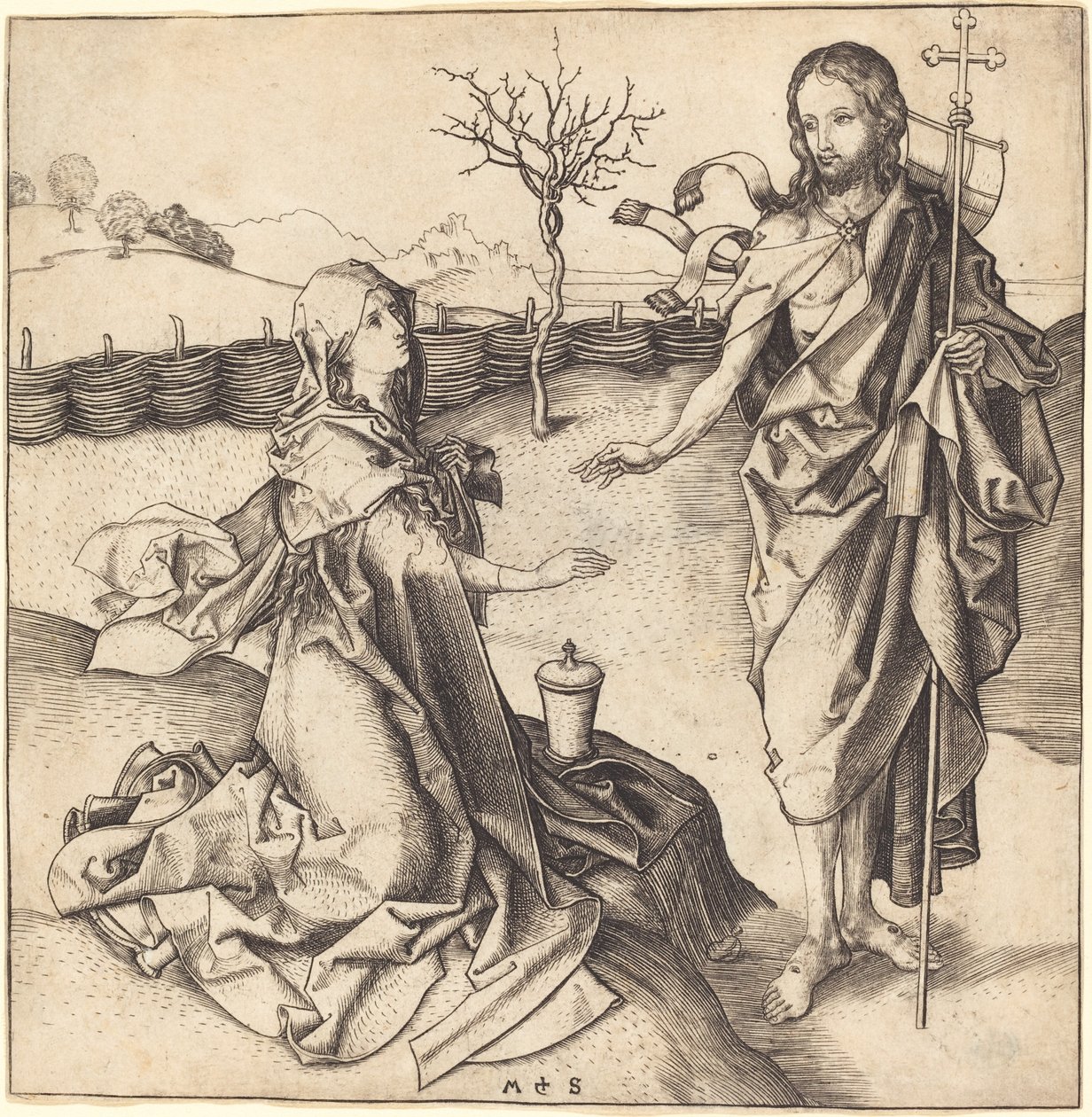 Christus erscheint Maria Magdalena von Martin Schongauer