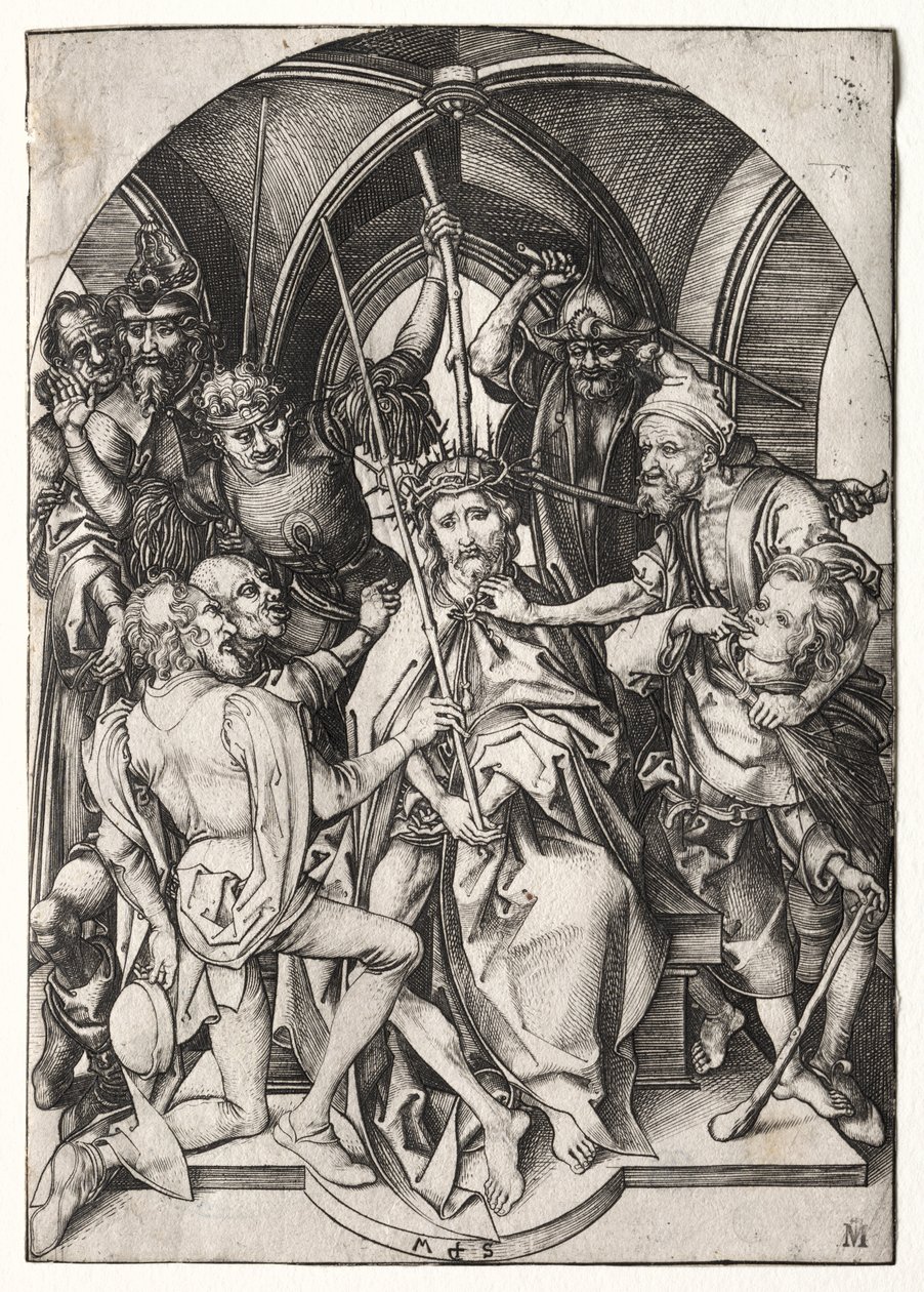 Christus mit Dornenkrone von Martin Schongauer