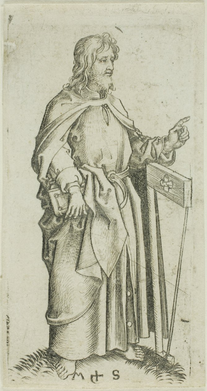 St. Judas, aus Apostel von Martin Schongauer