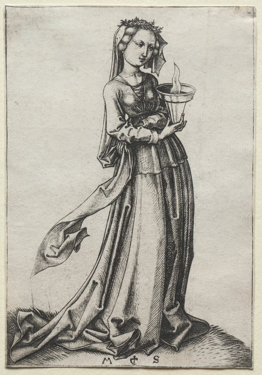Die vierte kluge Jungfrau von Martin Schongauer