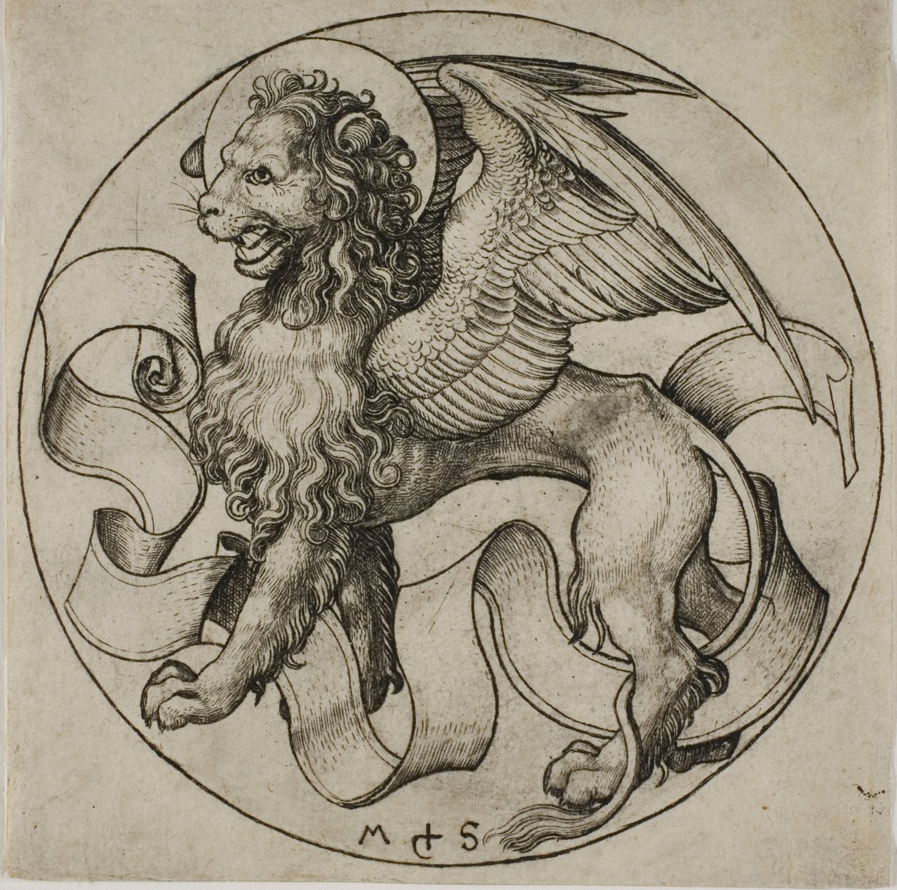Der Löwe von Sankt Markus von Martin Schongauer