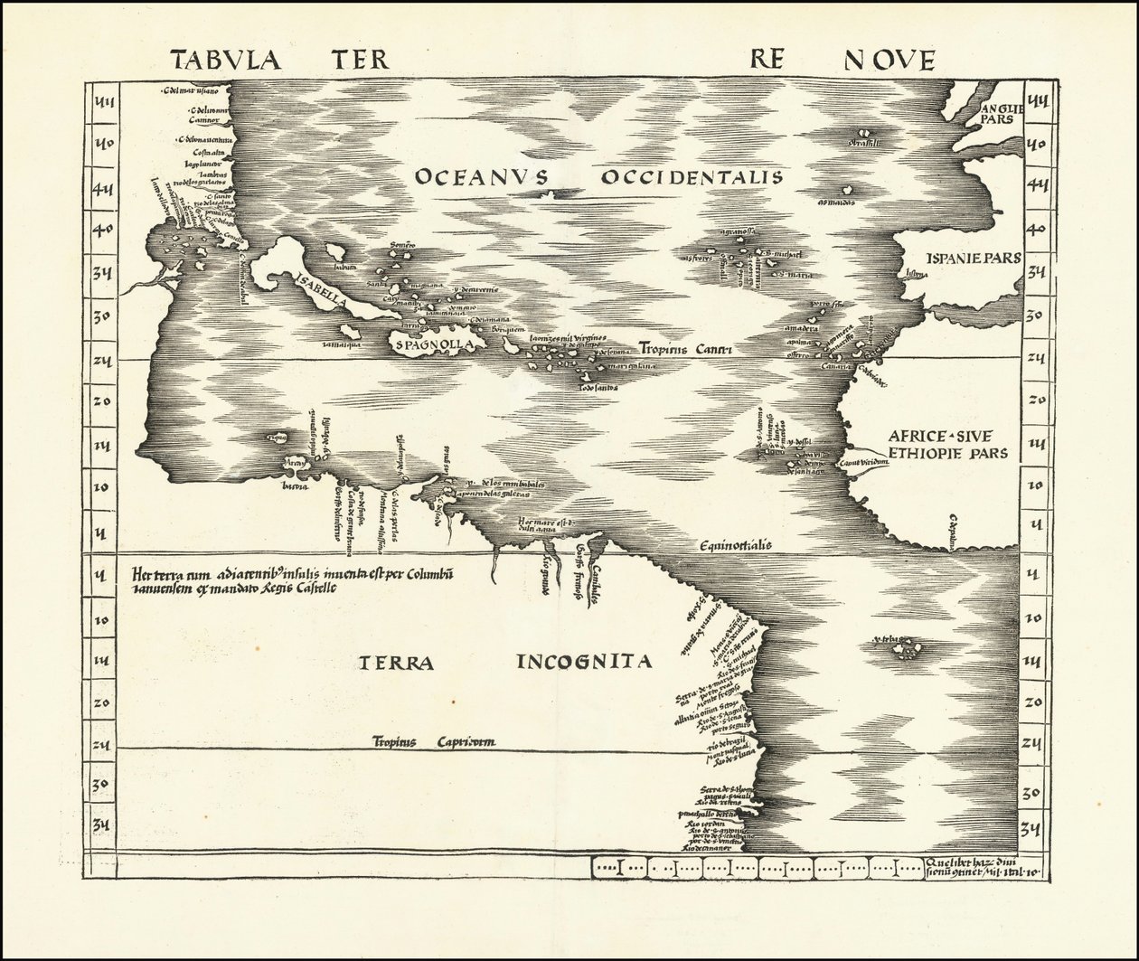 Admiralskarte von 1513 von Martin Waldseemüller von Martin Waldseemuller