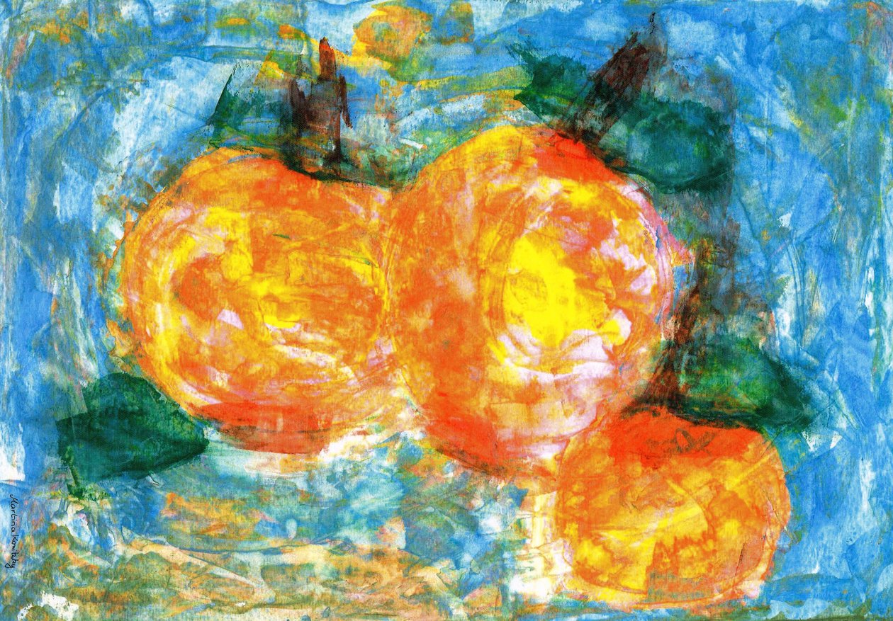 Orangefarbene Beeren im Winter von Martina Konitzky