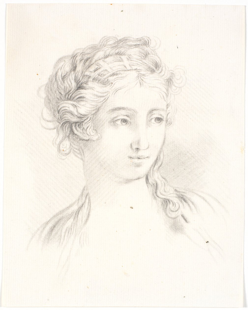 Frauenkopf im 3/4 Profil nach rechts von Martinus Rørbye