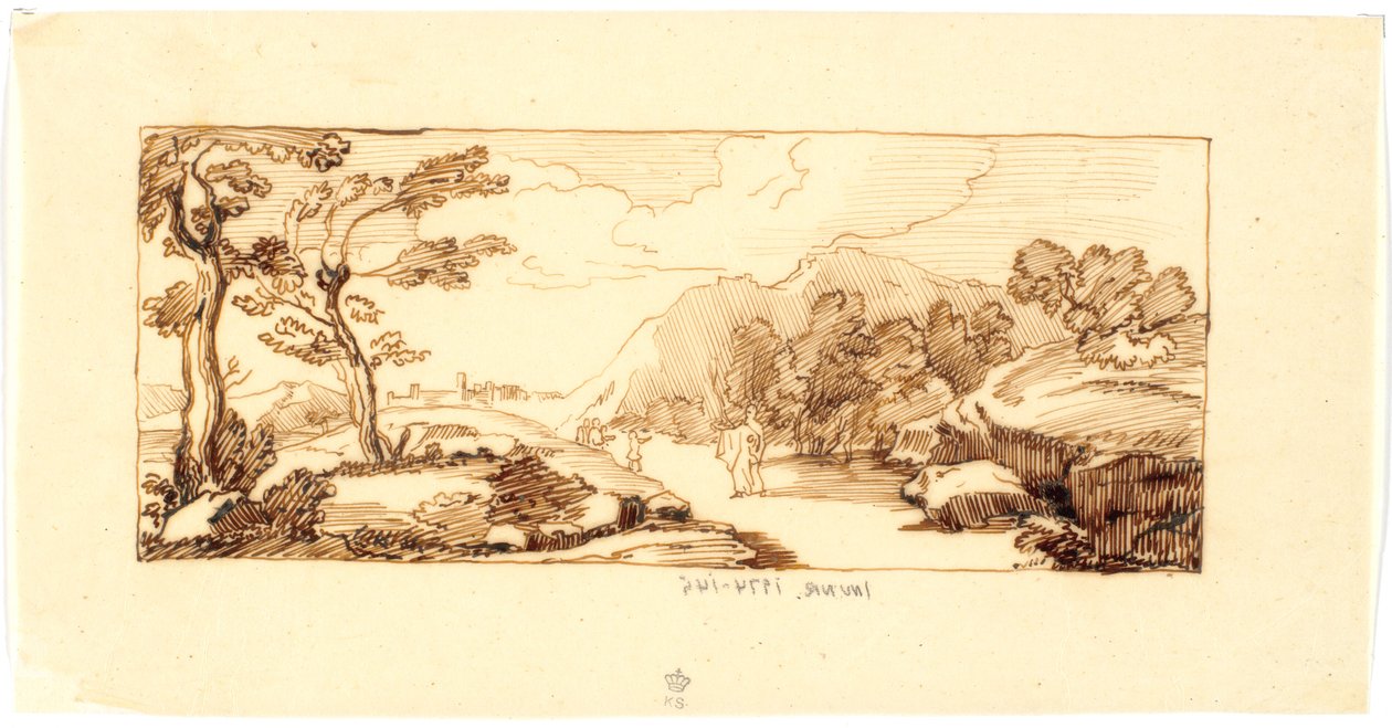 Landschaft mit biblischem Motiv von Martinus Rørbye