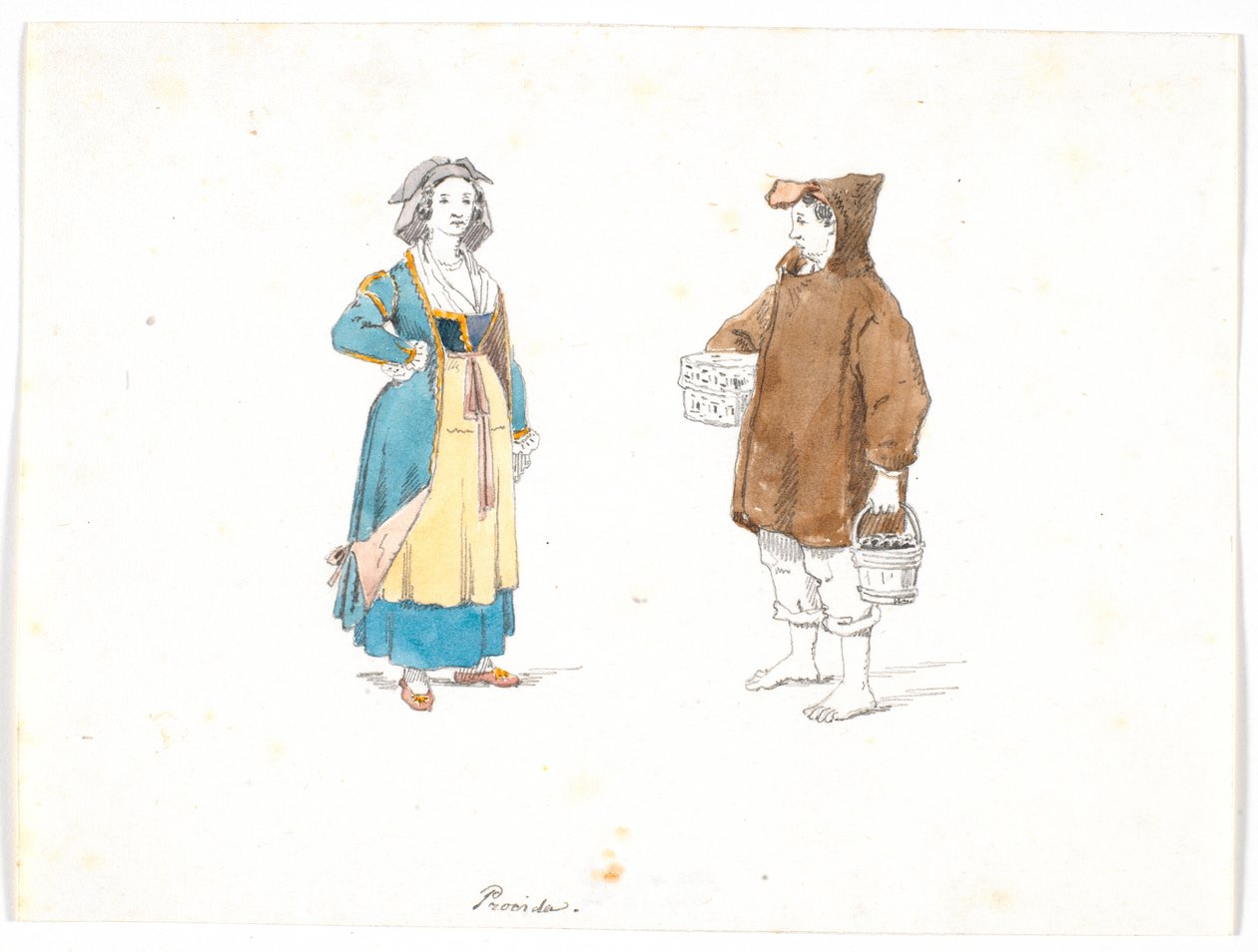 Zwei Kostümstudien, Procida von Martinus Rørbye