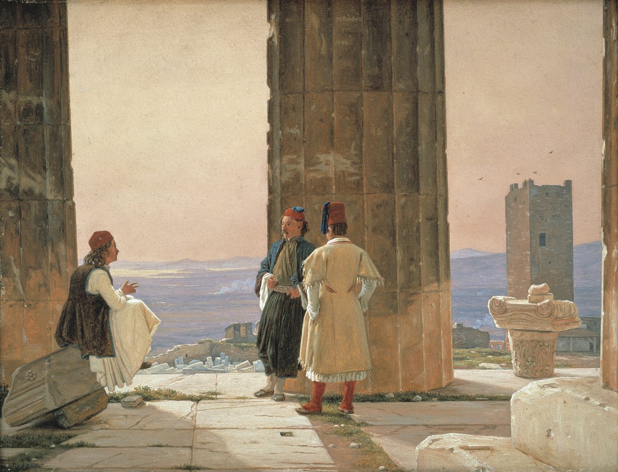 Der Blick vom Tempel der Athena auf der Akropolis von Martinus Rørbye