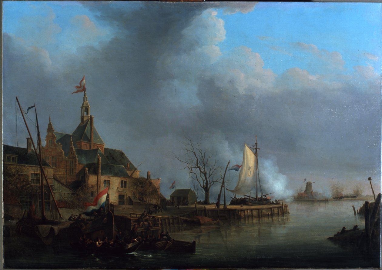 Die Beschießung von Dordrecht durch die Franzosen am 24. November 1813 von Martinus Schouman