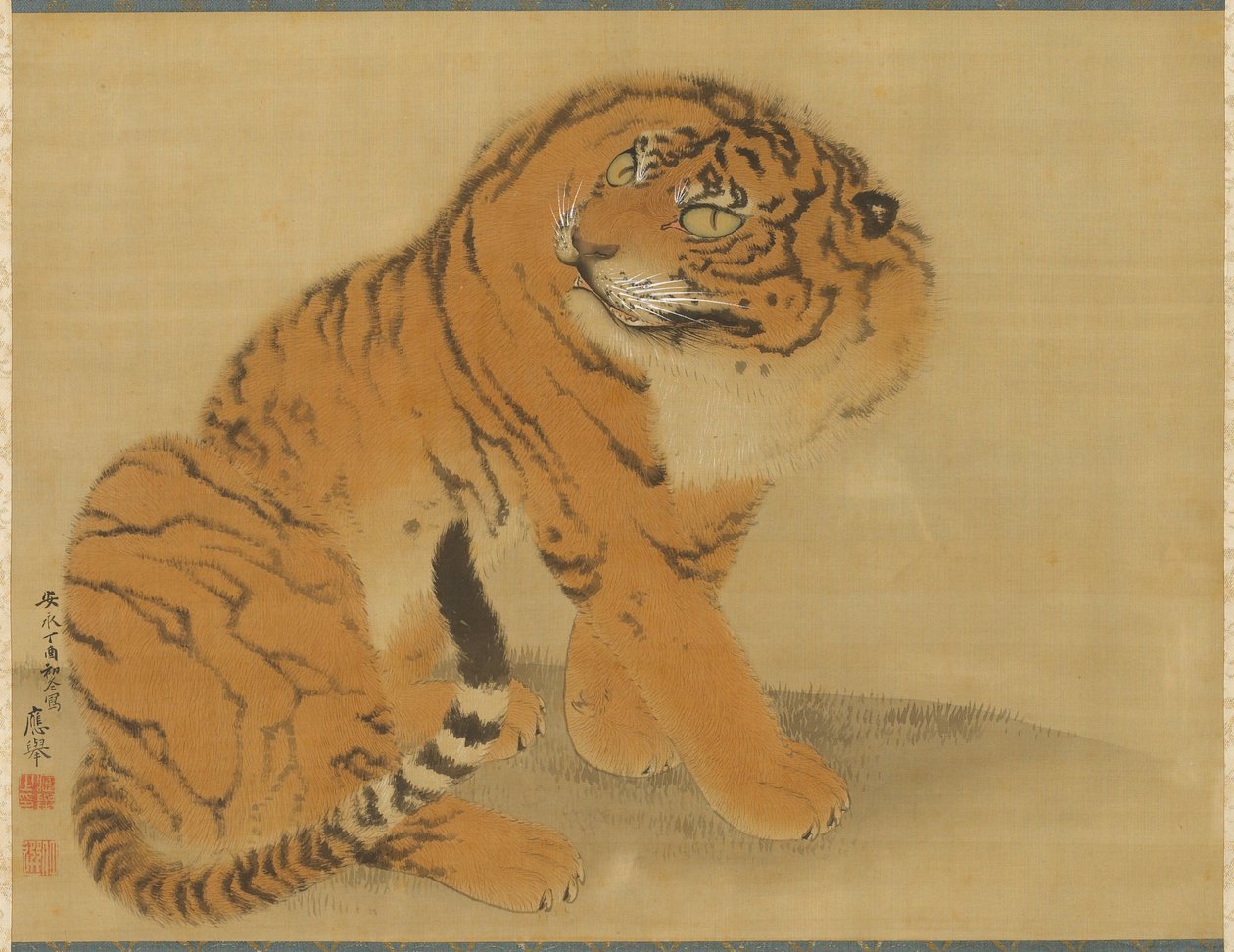 Sitzender Tiger von Maruyama Okyo