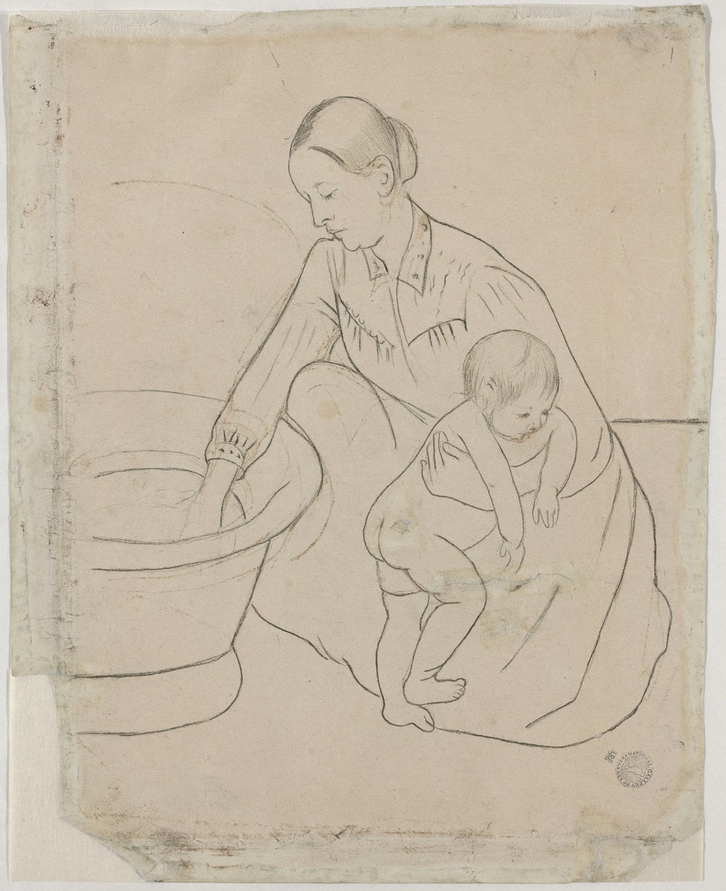 Das Bad (verso) von Mary Cassatt