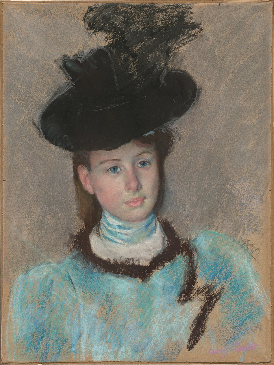 Der schwarze Hut, ca. 1890 von Mary Cassatt