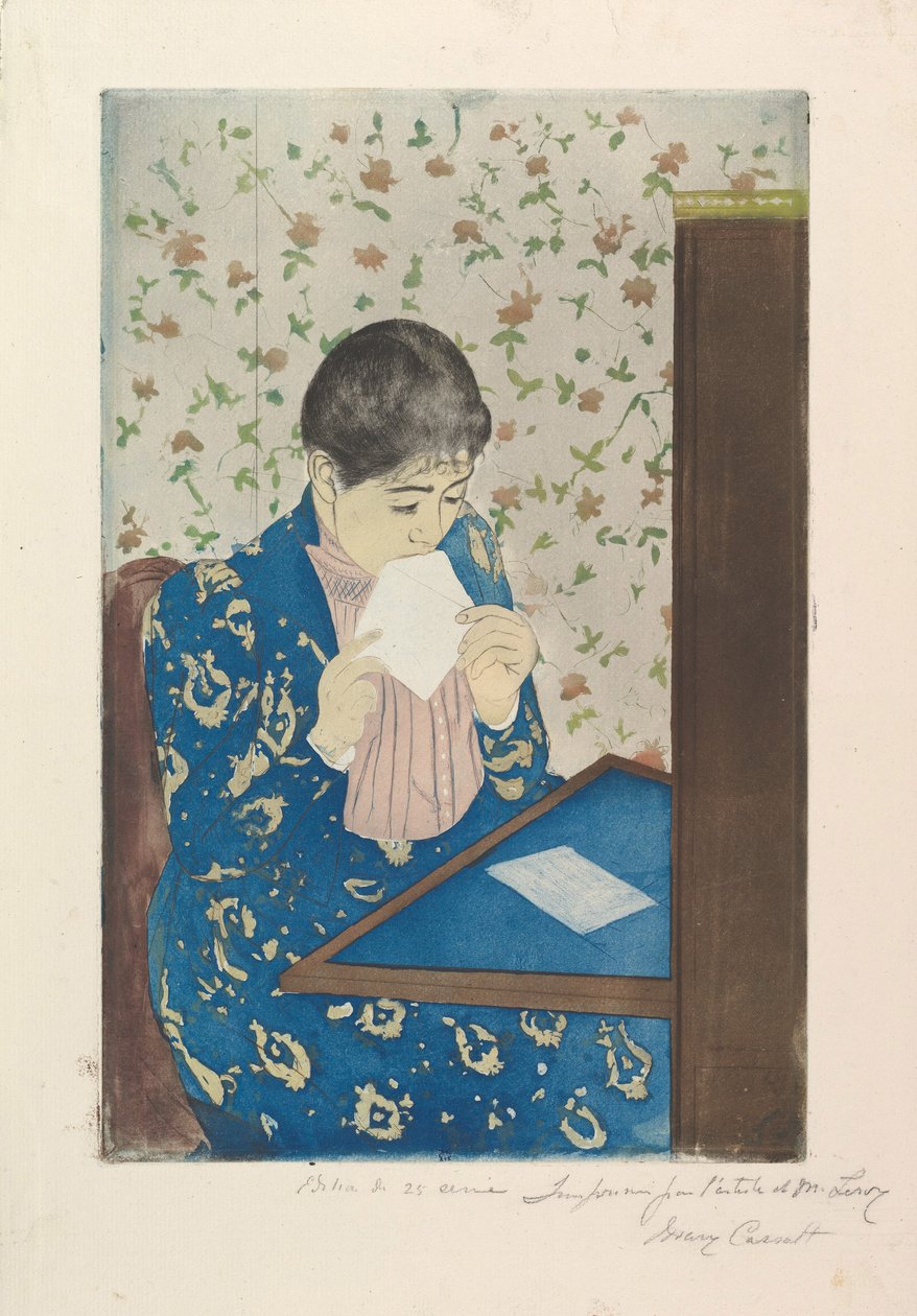 Der Brief, 1890-91 von Mary Cassatt