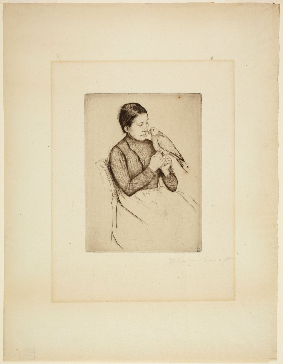 Der Papagei von Mary Cassatt