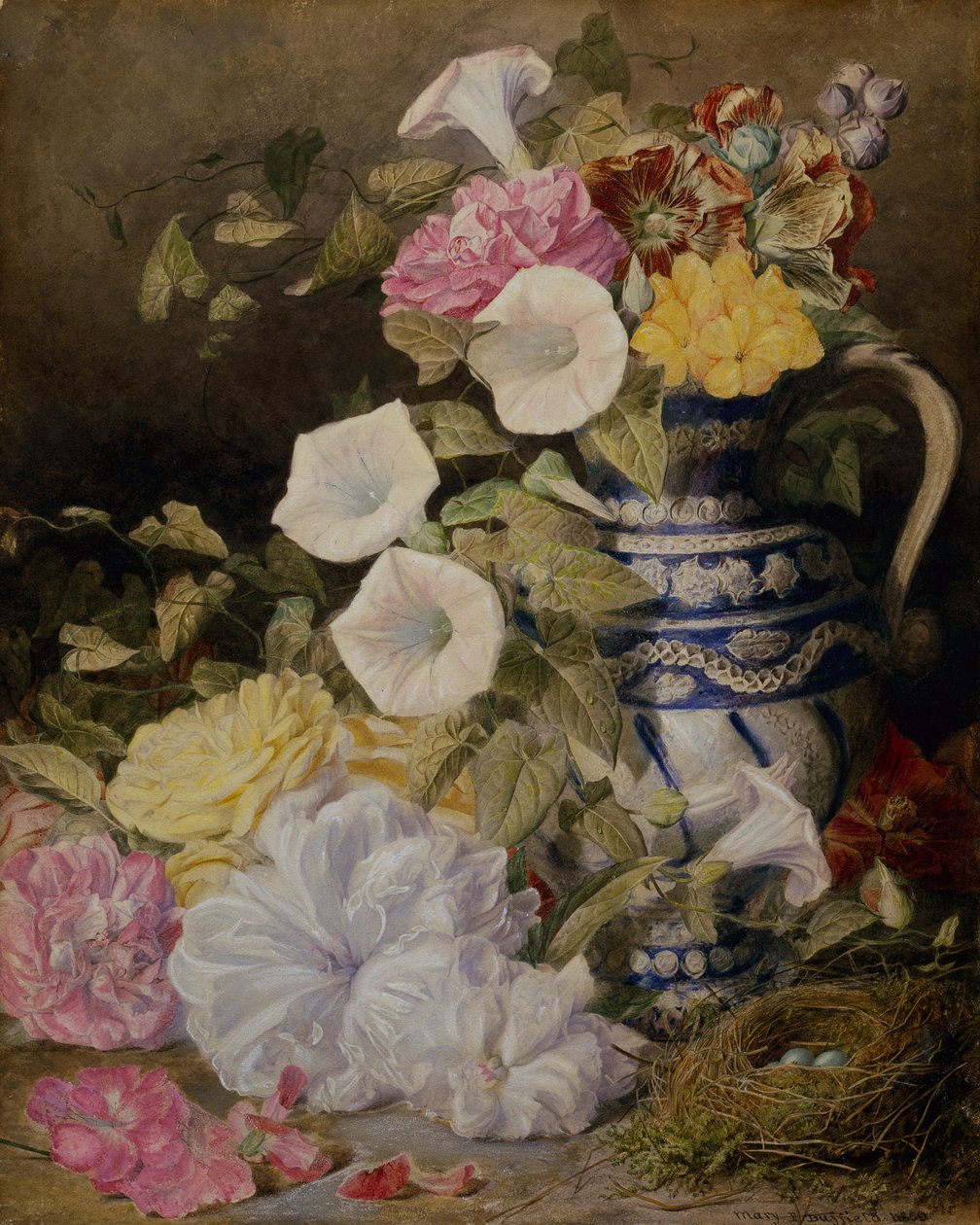 Stillleben mit einer Vase voller Blumen von Mary Elizabeth Duffield