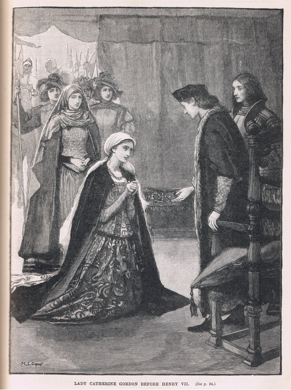 Lady Catherine Gordon vor Heinrich VII. 1497 von Mary L. Gow