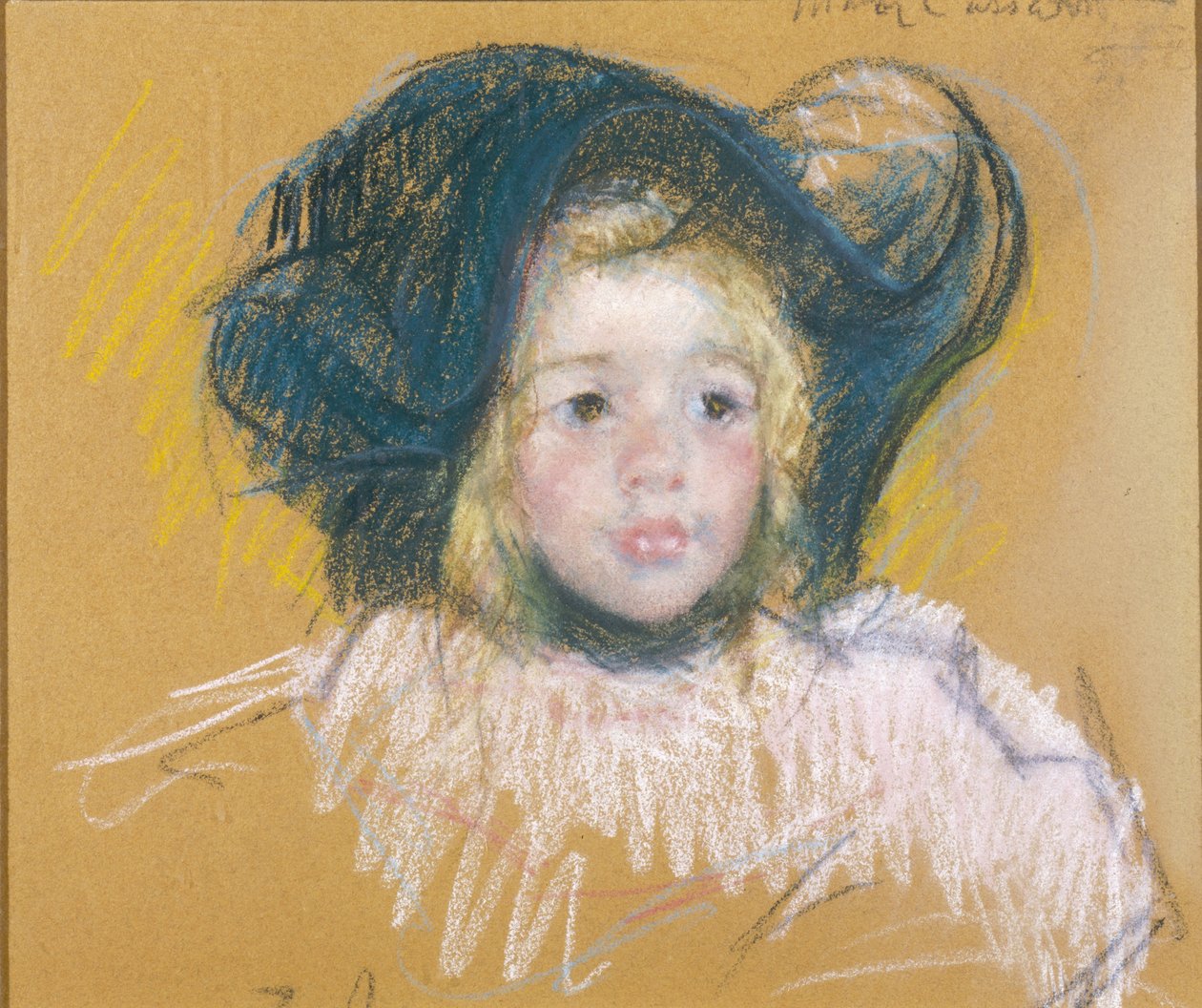 Kleines Mädchen mit großem Hut, ca. 1904 von Mary Stevenson Cassatt