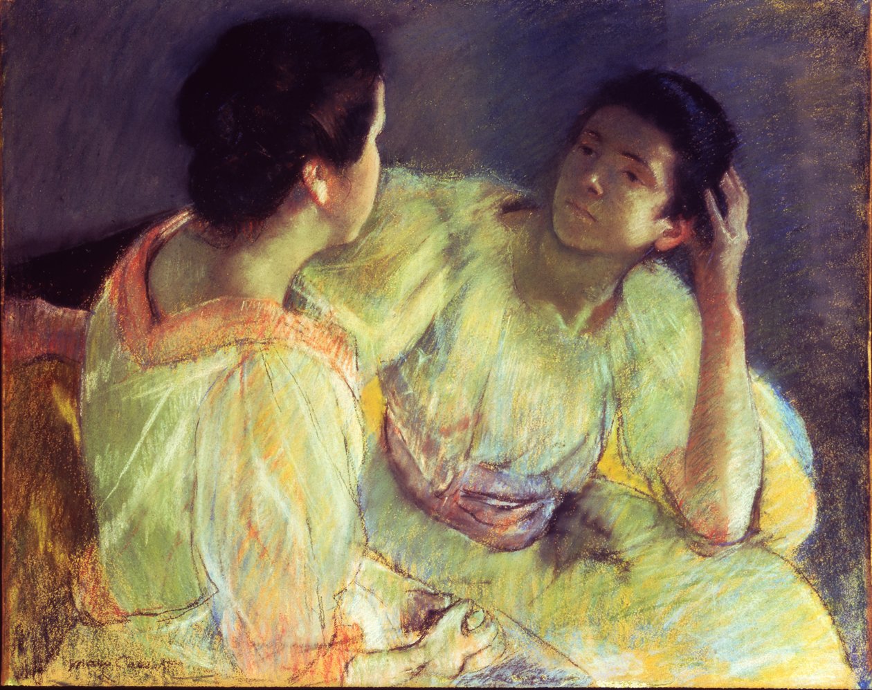 Das Gespräch, ca. 1896 von Mary Stevenson Cassatt